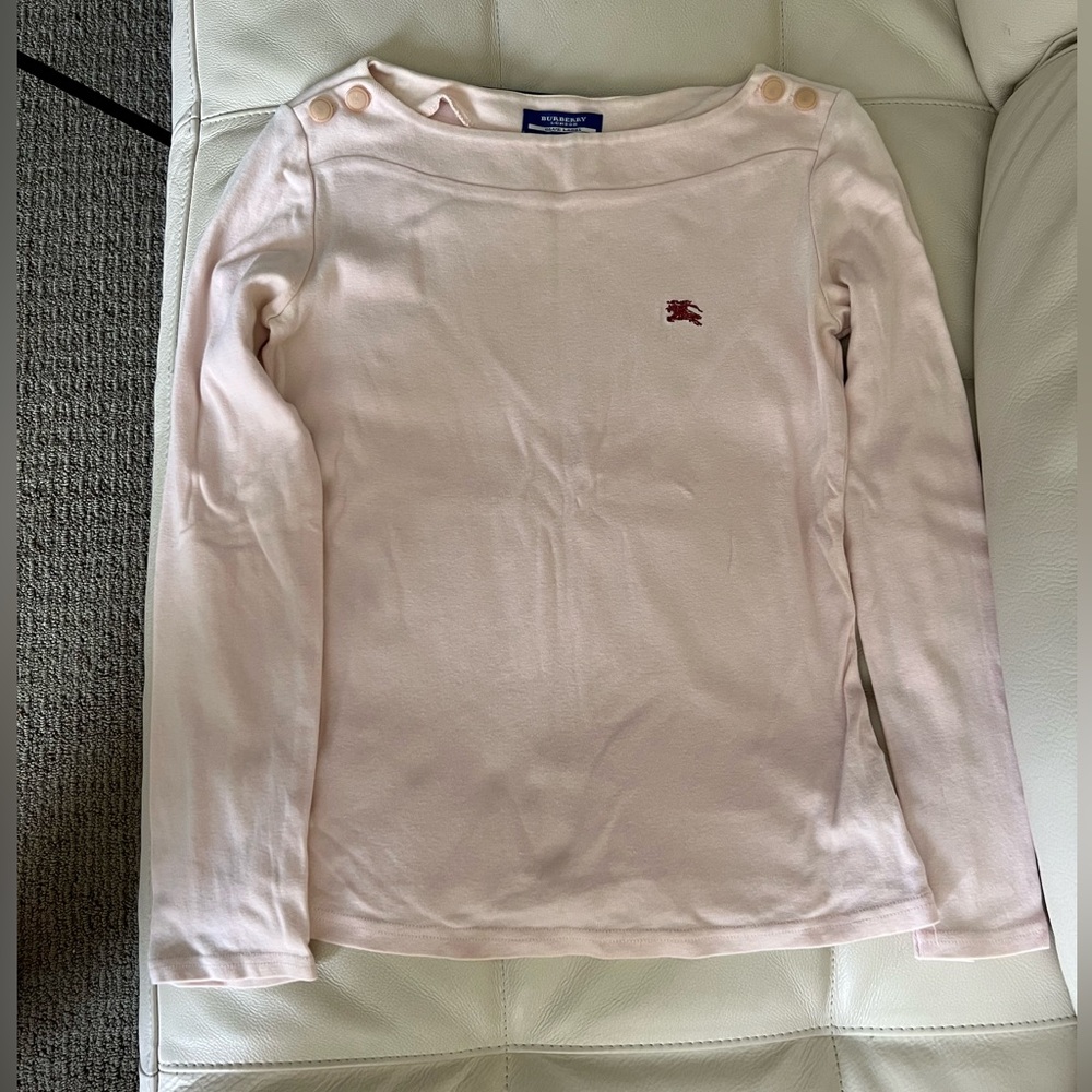Burberry Light Pink Long Sleeve Tee